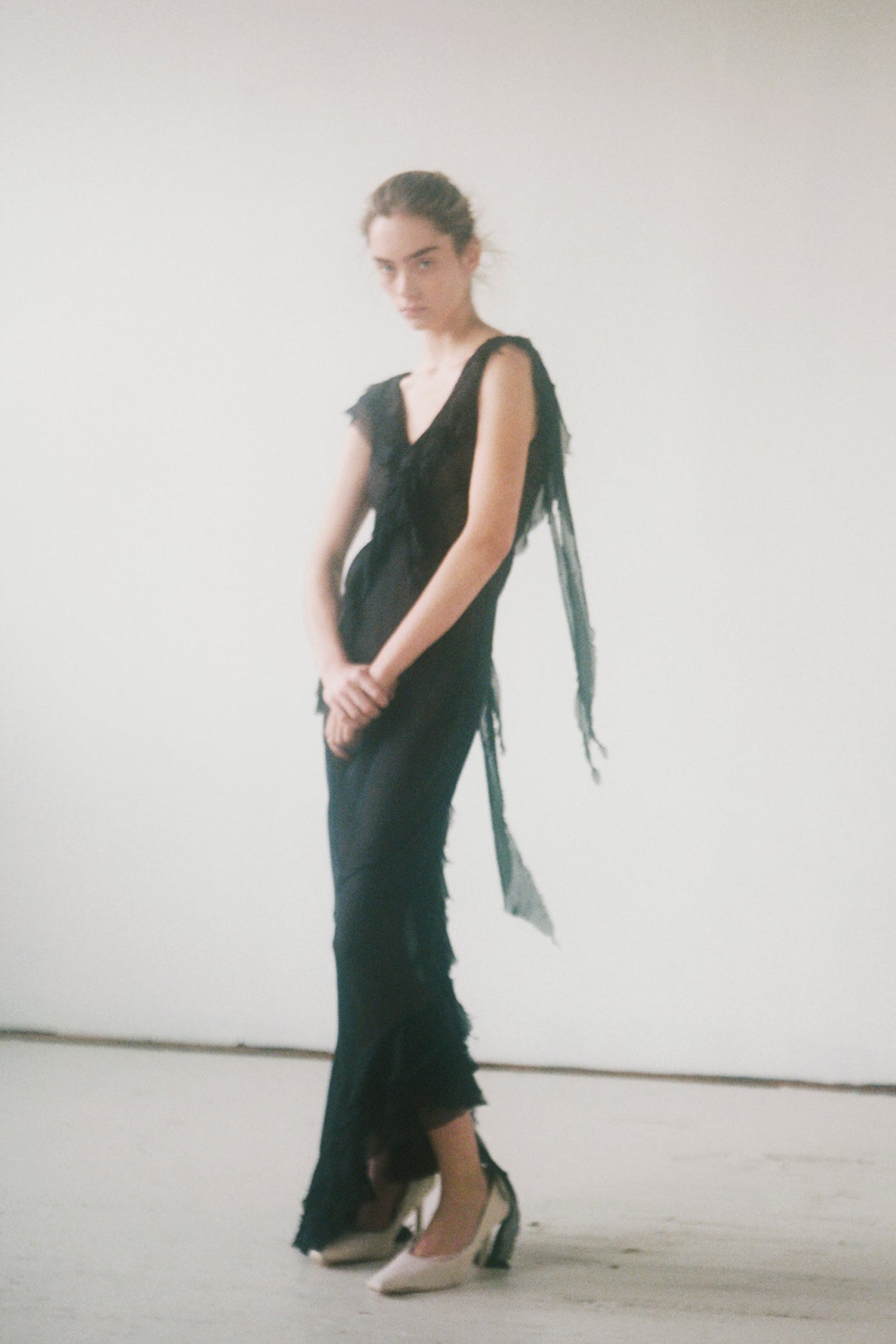 Bias Ruffle Chiffon Top image