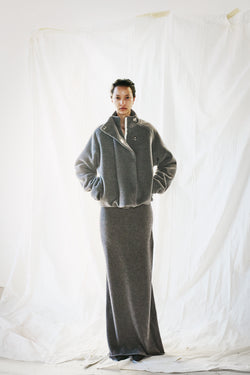 High Collar Raglan Fleece Jacket image