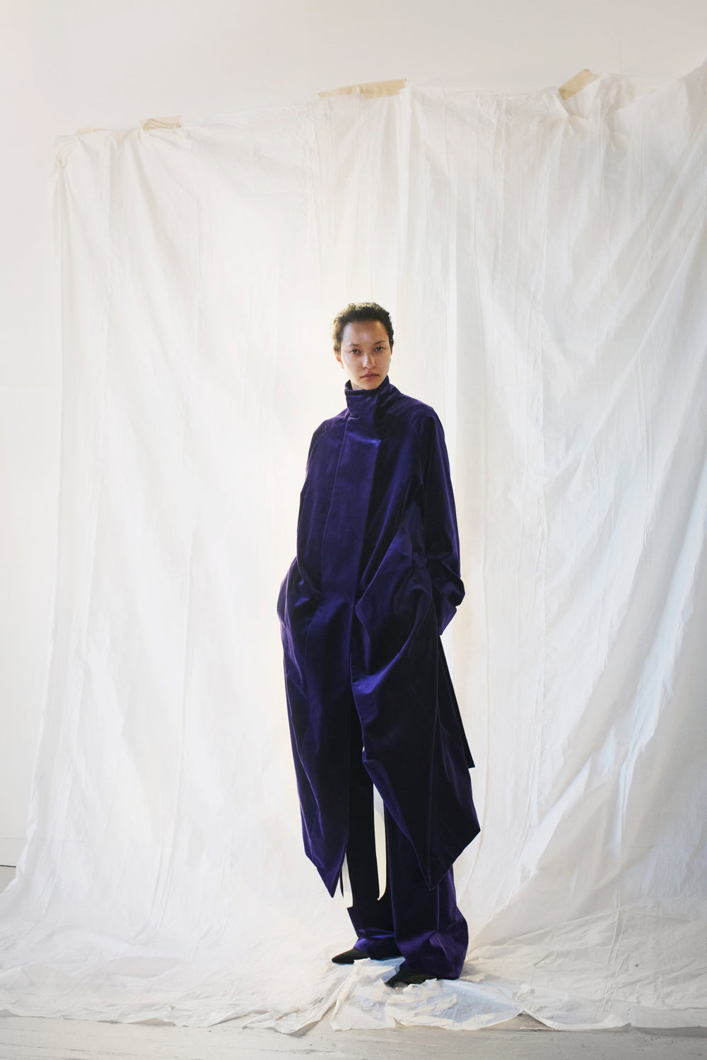 High Collar Raglan Coat image alternative view