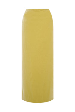 High Slit Draped Skirt image