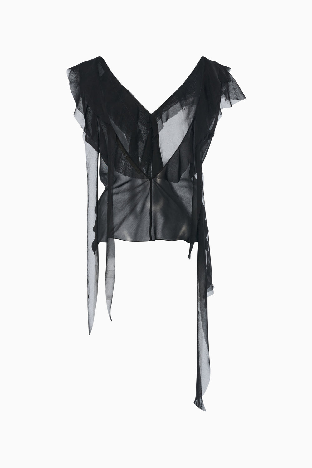 Bias Ruffle Chiffon Top image