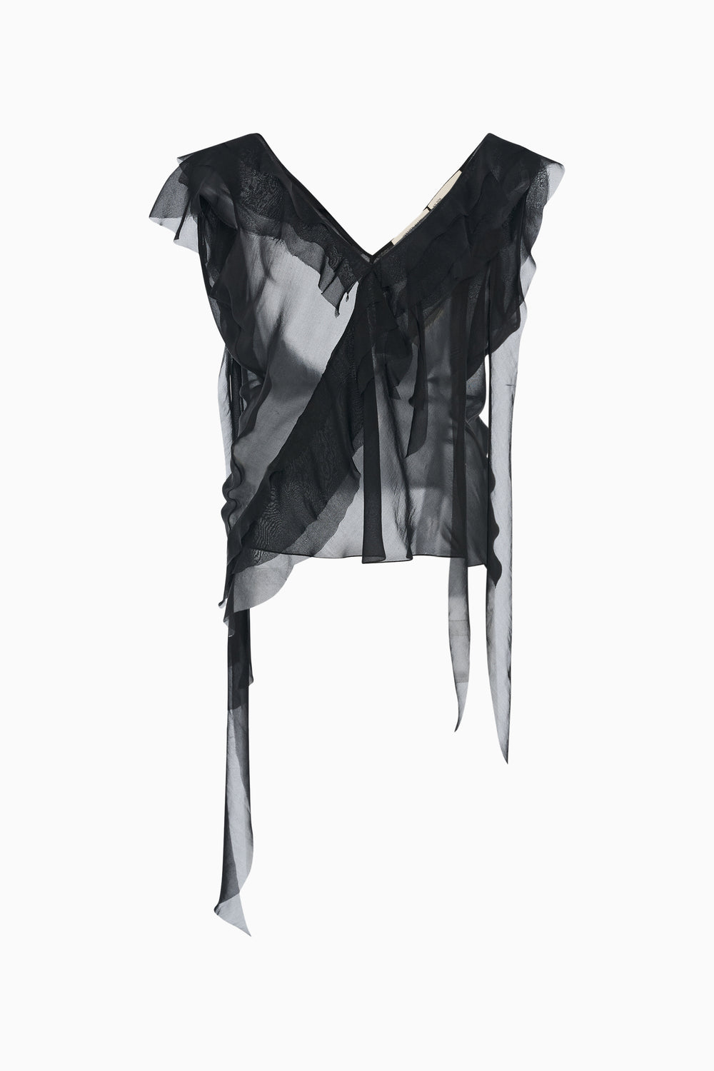 Bias Ruffle Chiffon Top image