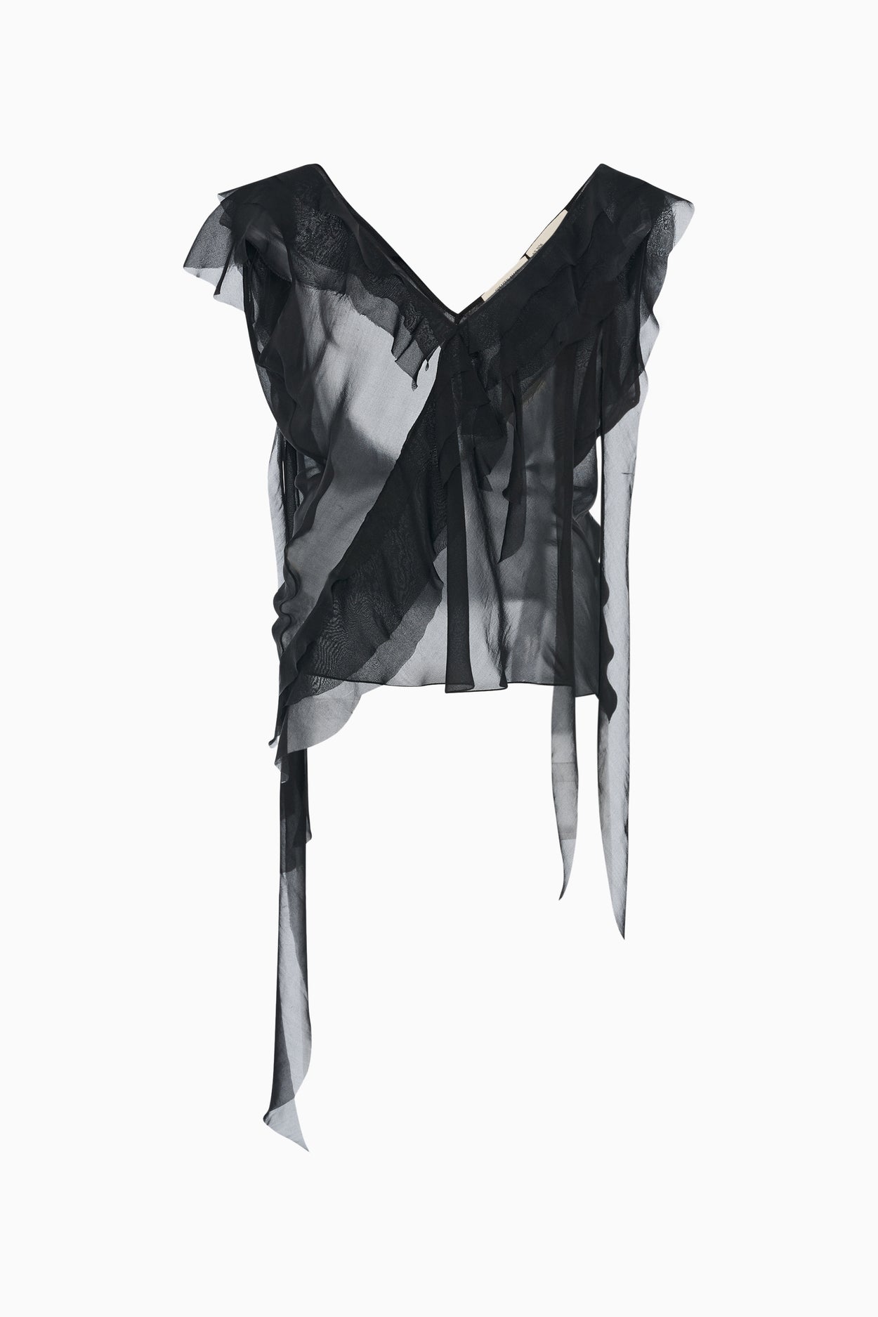 Bias Ruffle Chiffon Top image