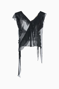 Bias Ruffle Chiffon Top image
