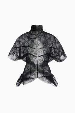 Lace Draped Ruffle Blouse image