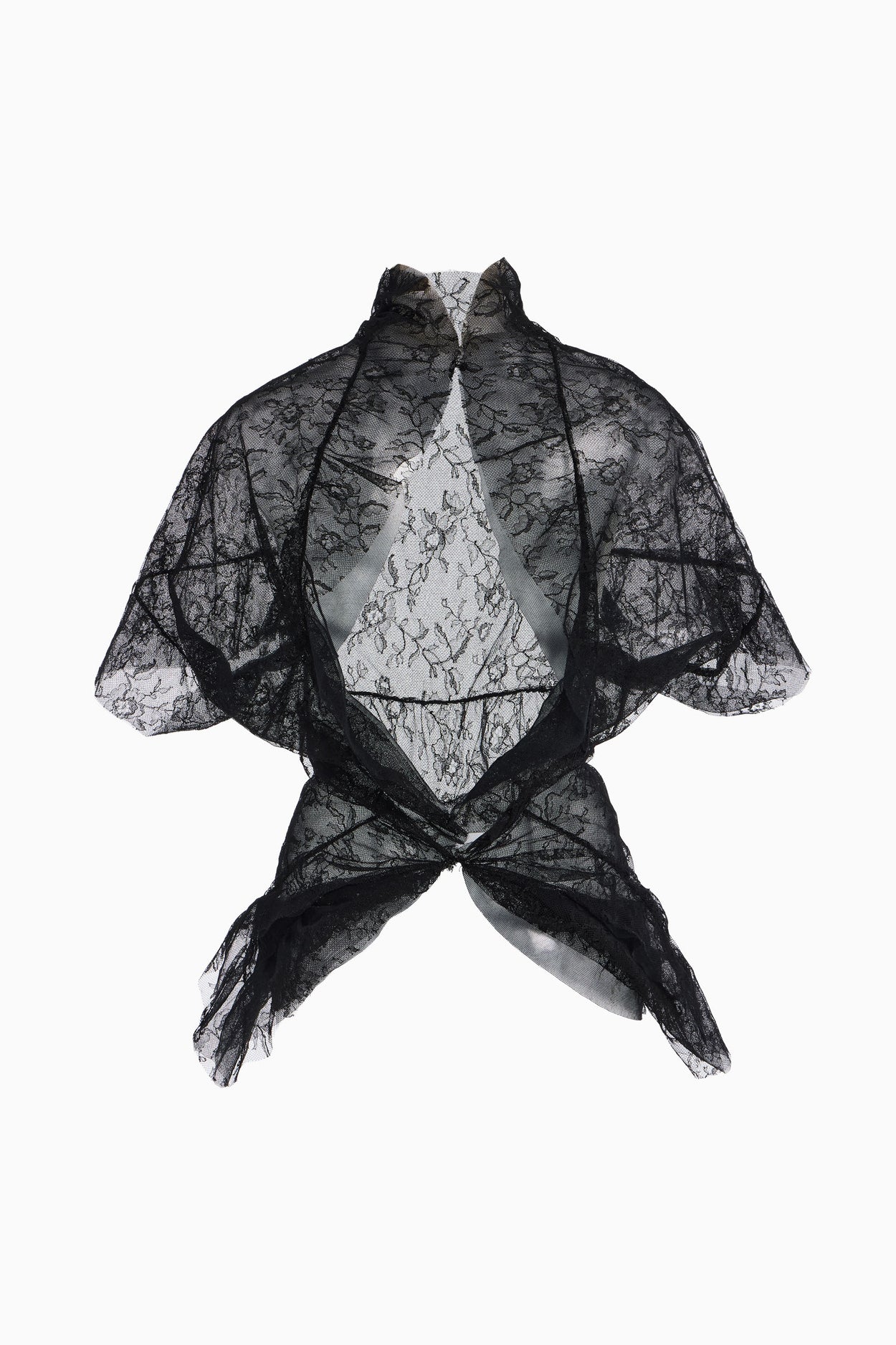 Lace Draped Ruffle Blouse image