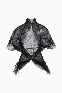 Lace Draped Ruffle Blouse image
