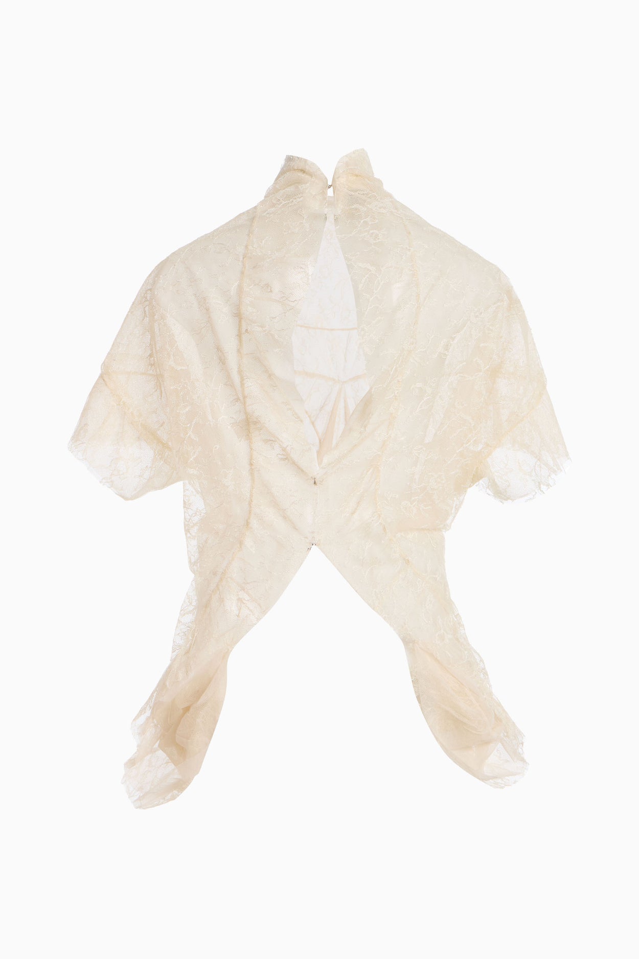 Lace Draped Ruffle Blouse image