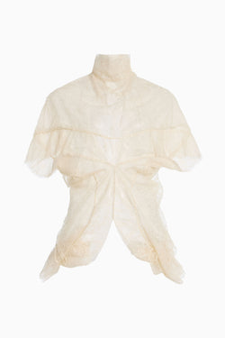 Lace Draped Ruffle Blouse image